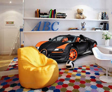 Load image into Gallery viewer, Bugatti wall art sticker Sports car wall decal Nursery wall decals boy Wall mural decal sports car Boys room vinyl decals