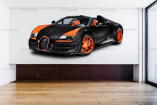 Load image into Gallery viewer, Bugatti wall art sticker Sports car wall decal Nursery wall decals boy Wall mural decal sports car Boys room vinyl decals