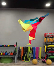 Load image into Gallery viewer, Sport Karate Polygonal Wall decal, Karate Polygon sticker,modern wall art, Multi Color GD152