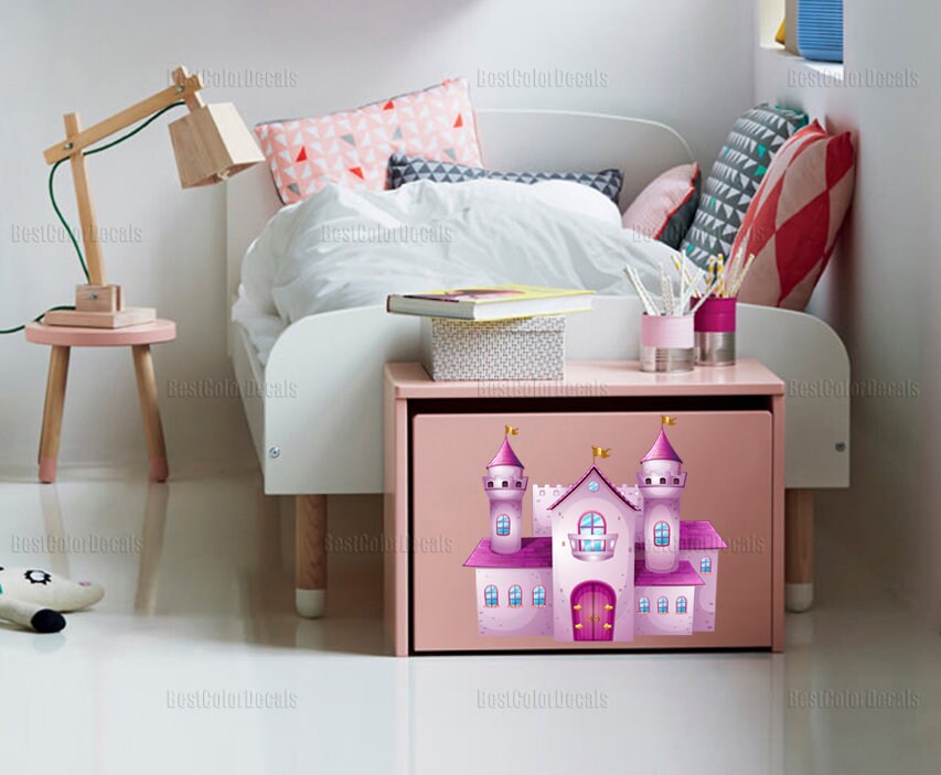 Princess Castle decal for wall Nursery princess decor Pink Castle for bedroom Princess castle decor Nursery castle wall decor