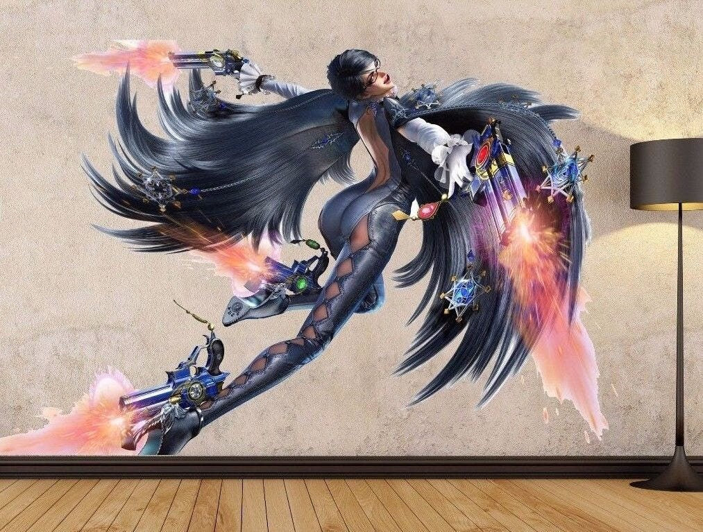 Bayonetta decal Cool girl decor Bayonetta sticker Wall Decor Bayonetta wall art Gifts for teens girl Cool wall art bedroom