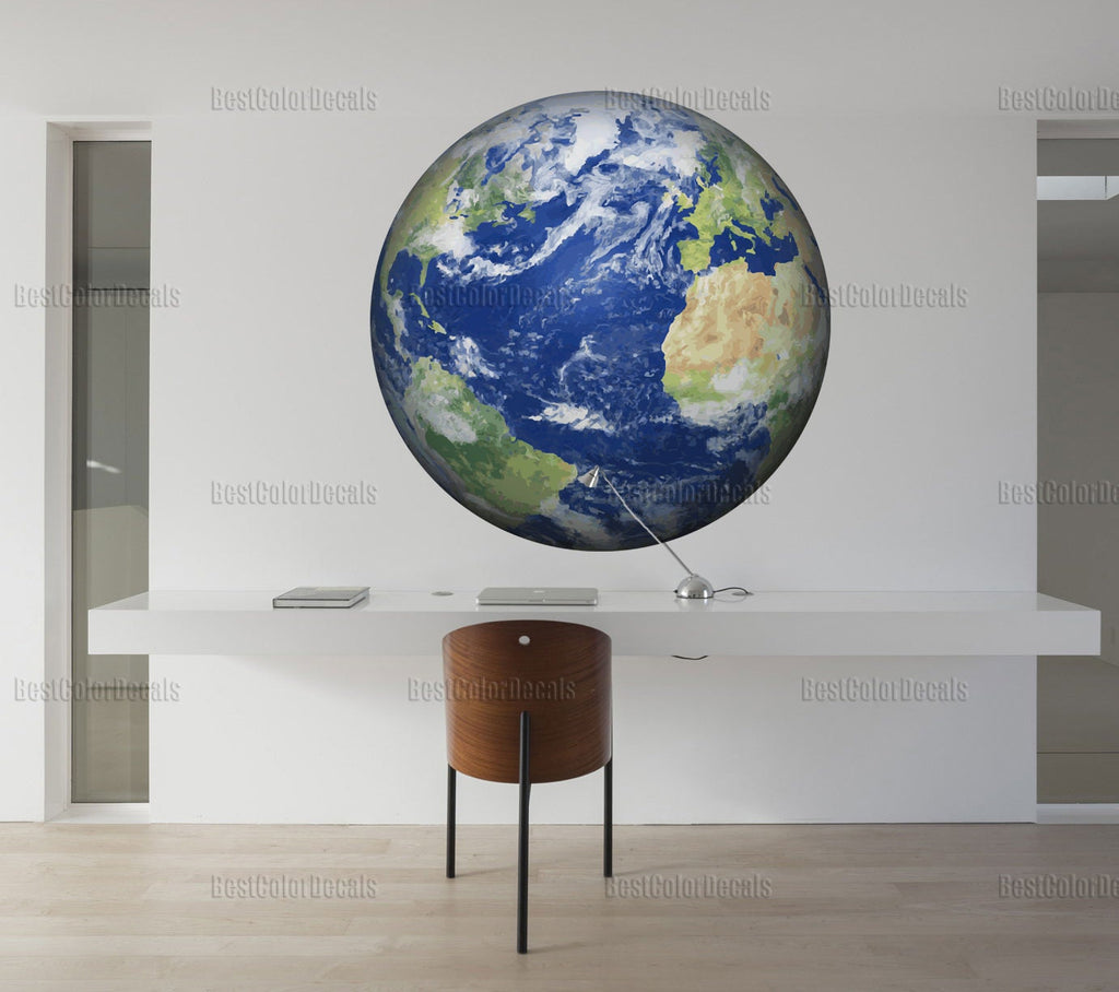 Planets decal car School decals for wall Wall art Globe decal Vinyl Globe earth Decal for school