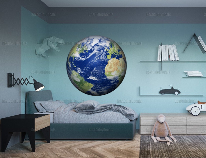 Planets decal car School decals for wall Wall art Globe decal Vinyl Globe earth Decal for school