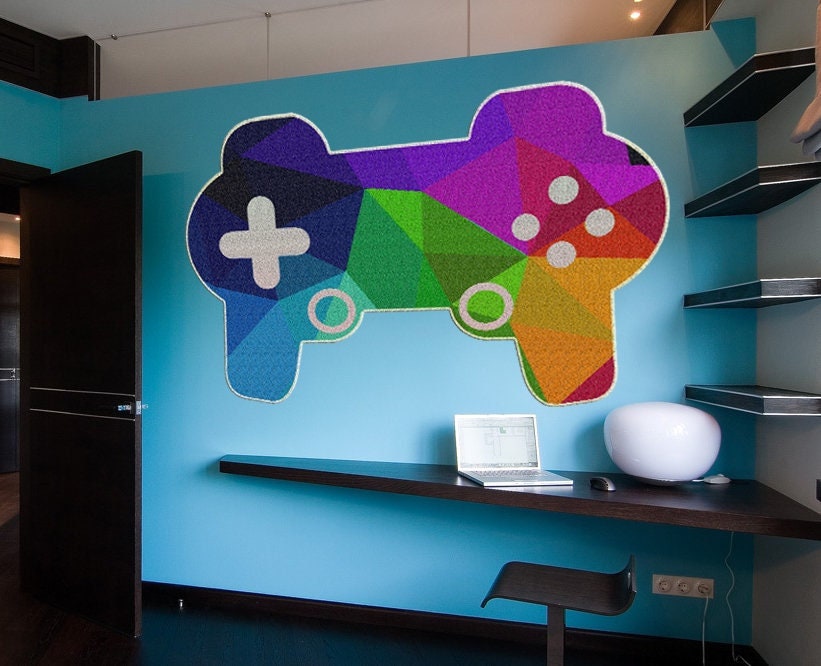 Gamer Controller Wall Decal, Creative Gaming Wall Sticker for Kids Boys Playroom Bedroom Wall Decor, Game Controller Wall stickers-GD527