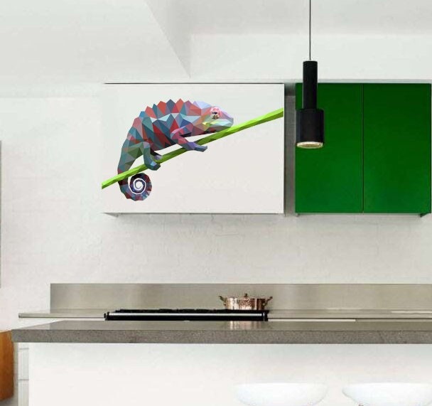 Reptile Lizard Vinyl Sticker Florida Tropical Reptile Lizard Wall Decals Zoo Interior Vinyl Wall Sticker Jungle Theme Kids Room Decals-GD296