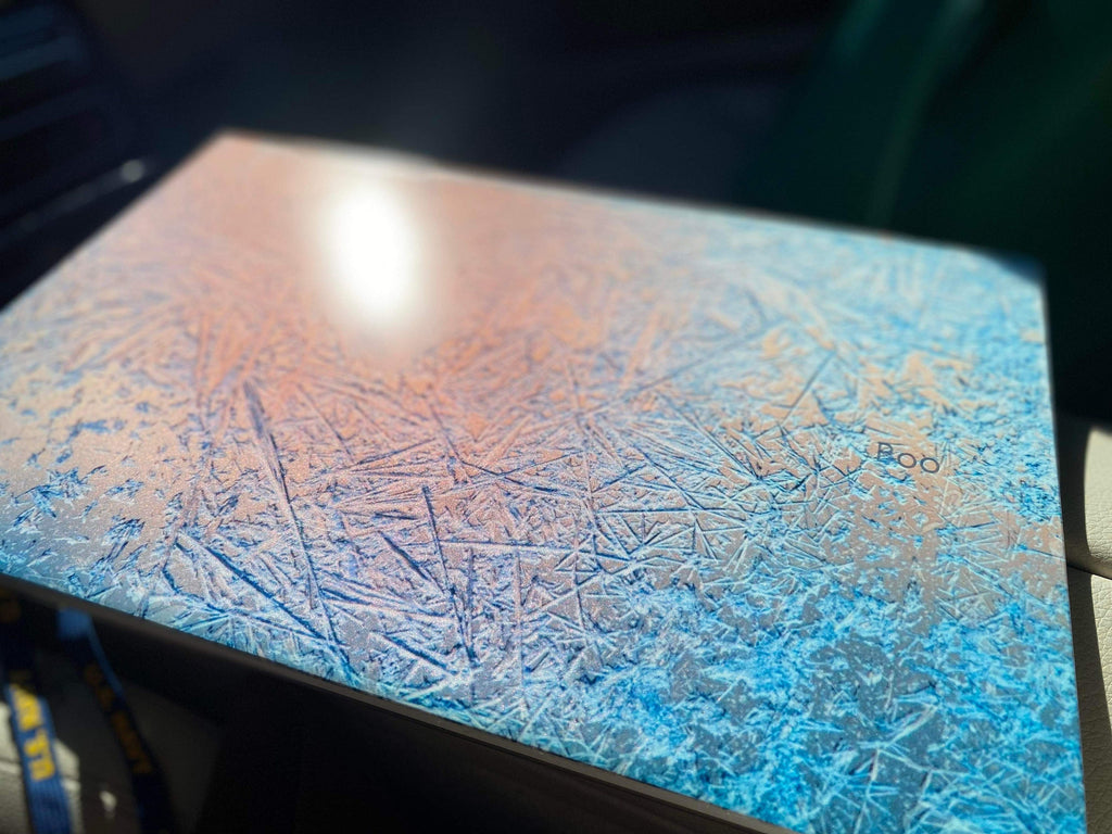 3D Frosted glass laptop decal, 3D laptop sticker, please provide size in personalization decor