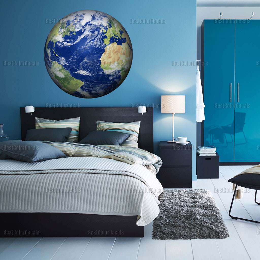 Planets decal car School decals for wall Wall art Globe decal Vinyl Globe earth Decal for school