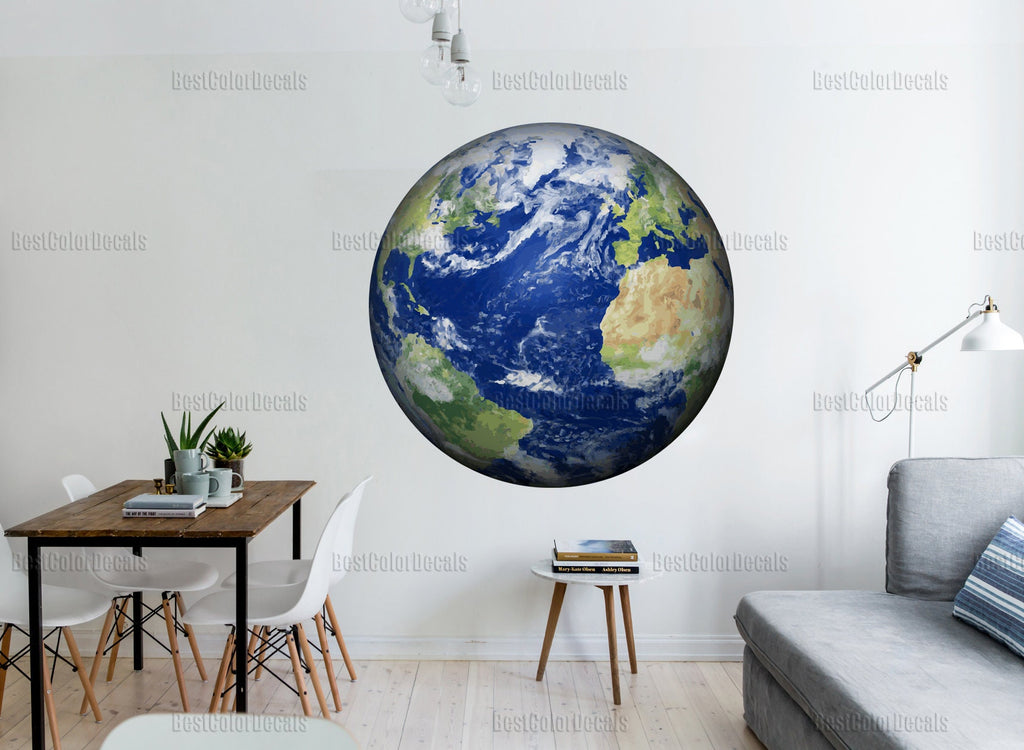 Planets decal car School decals for wall Wall art Globe decal Vinyl Globe earth Decal for school