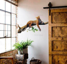 Load image into Gallery viewer, Leopard wall decal, Leopard Full Color Decal, Leopard Full color sticker, wall art cn 024