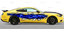 Load image into Gallery viewer, Dragons street racing car graphics, 3D Dragon ripped metal car vinyl sticker, Lizard pride car vinyl, Creature full color car side wrap