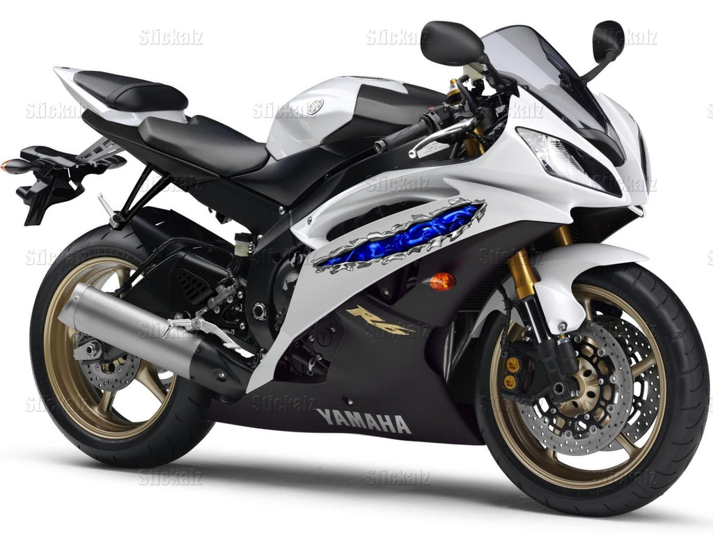 3D Dragons Decal Full Color Crotch Rocket Graphics, Dragon Chopper Vinyl, Lizard Bike Graphics, Creature Motorcycle Sticker