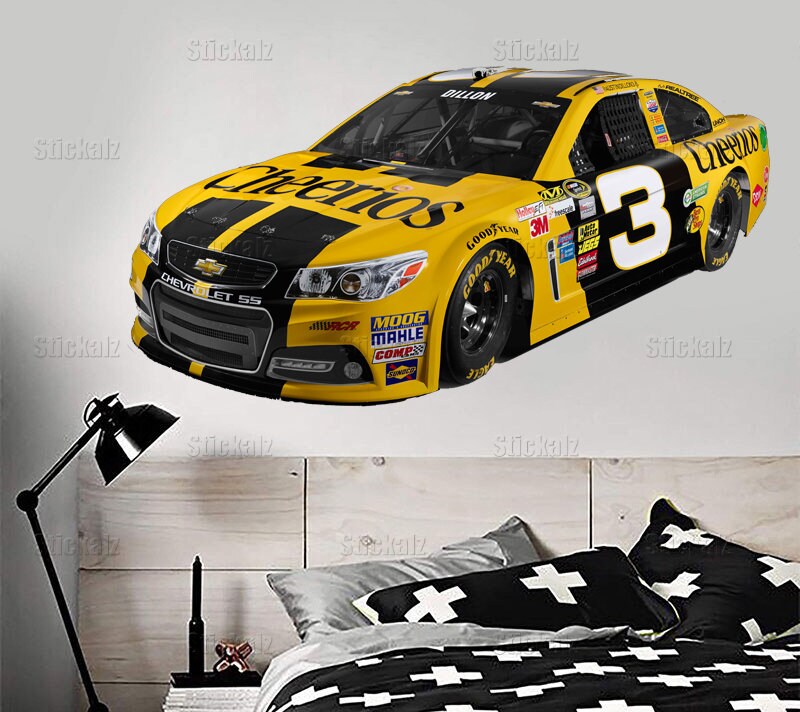Wall decal cars Boys room wall art car Cool decor for living room Auto car themeart Large decal for wall Full color decal wall art