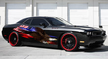 Load image into Gallery viewer, 3D Bold eagle street racing graphics, American pride full color car side wrap, USA Flag car vinyl sticker, US eagle car design