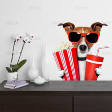 Load image into Gallery viewer, Dog wall sticker, funny dog, movie night wall decal, funny animal decor cfb 77