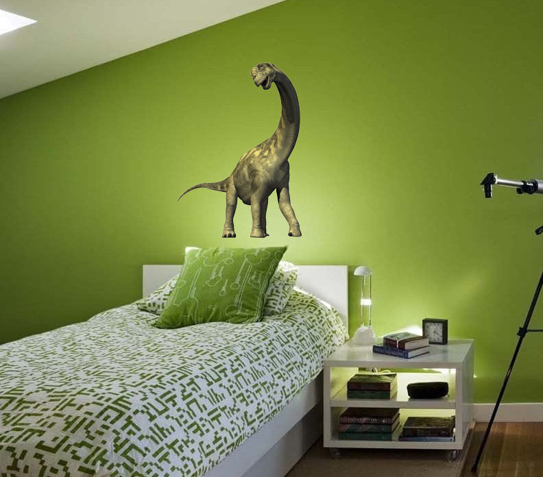 Dinosaur Full Color Decal, Diplodocus Full color sticker, wall art cn 019