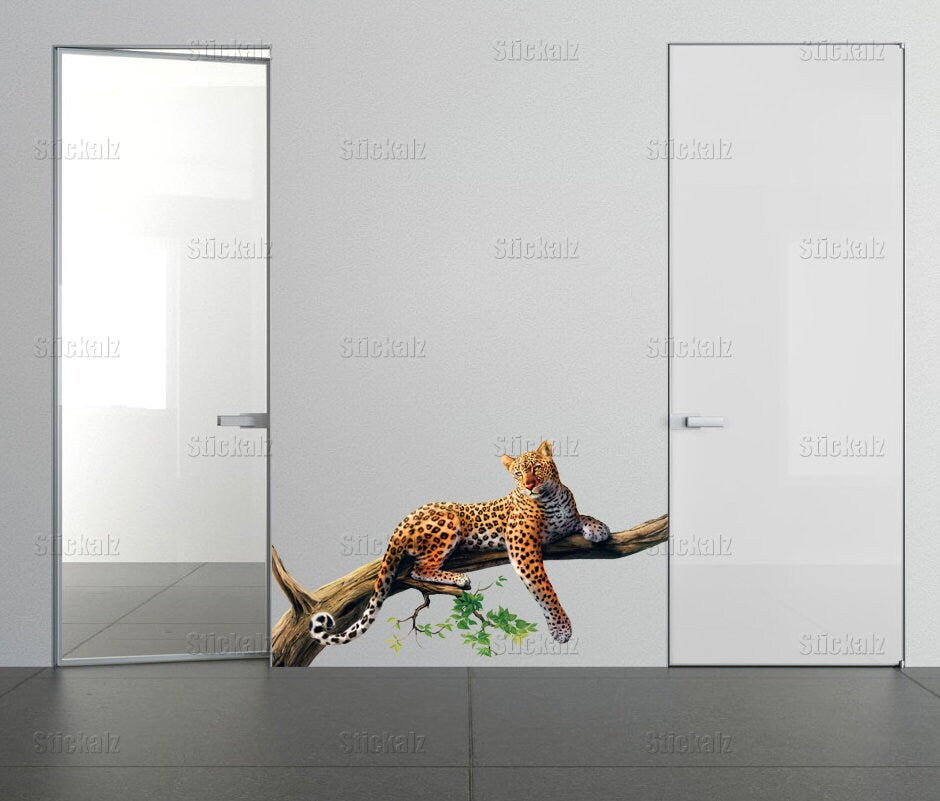 Leopard wall decal, Leopard Full Color Decal, Leopard Full color sticker, wall art cn 024