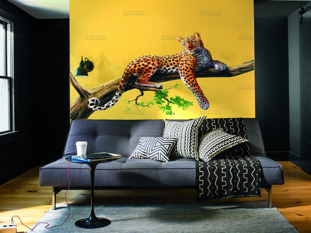 Leopard wall decal, Leopard Full Color Decal, Leopard Full color sticker, wall art cn 024