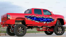 Load image into Gallery viewer, 3D Dragons Ripped Metal Car Vinyl, Lizard Car Side Graphics, Full Color Car Side Wrap Sticker, Tribal Dragon Street Racing Graphics