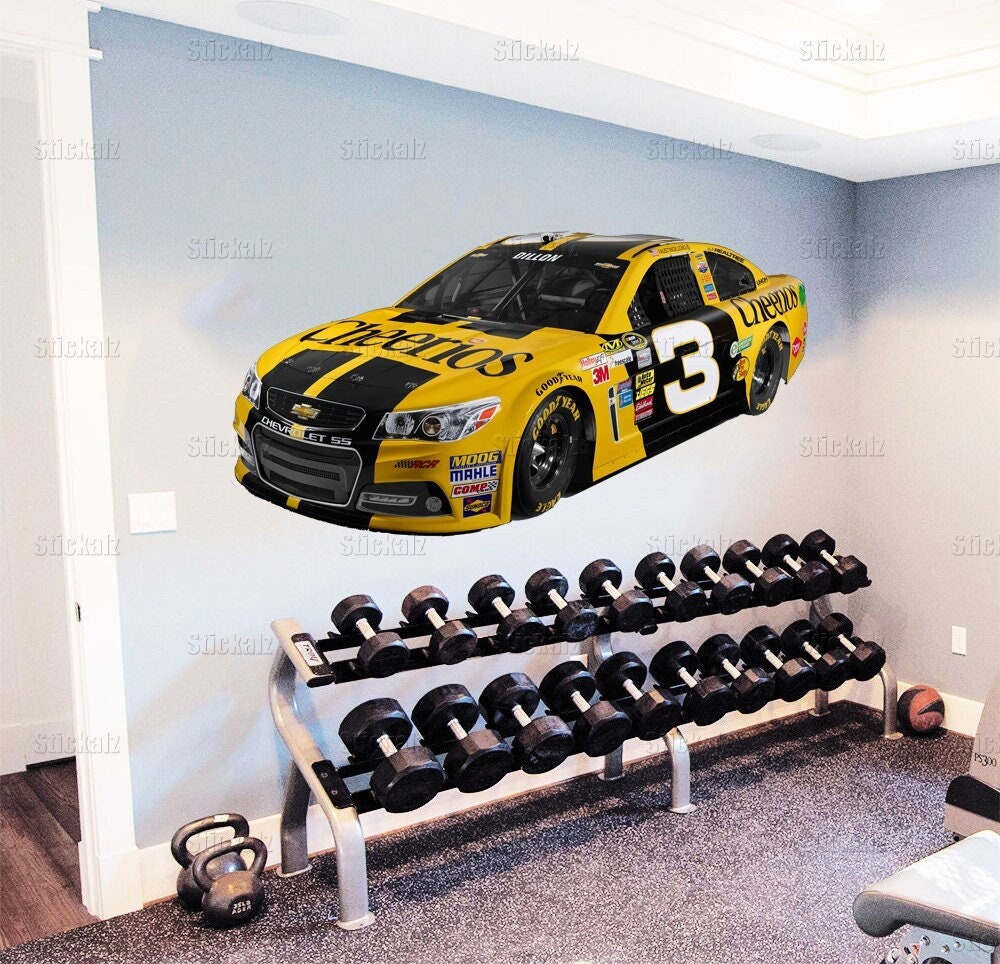 Wall decal cars Boys room wall art car Cool decor for living room Auto car themeart Large decal for wall Full color decal wall art