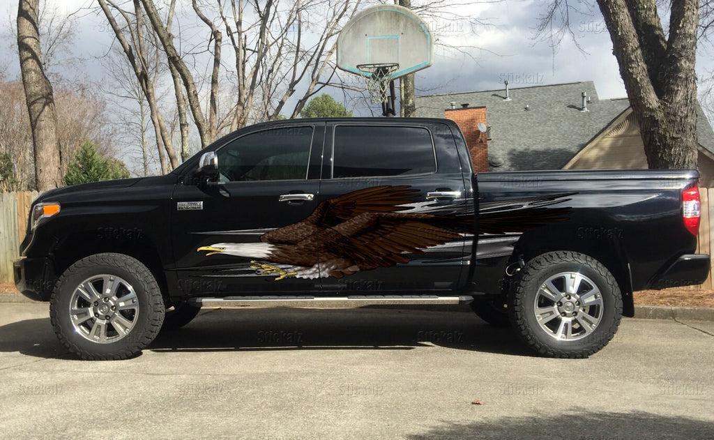 Customized Stickers, Car Decals for Men, Car vinyl full color tribal decal, American Flag Car Decal, Car wrap design for Pickups
