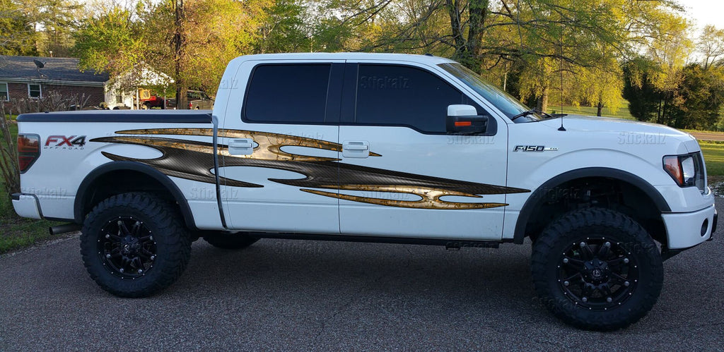 Car Decals , Full color Car side graphics 3D Tribal vinyl Blade side graphics Racing stripes Stickers and Decals
