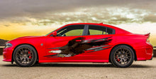 Load image into Gallery viewer, 3D Tribal Car Sticker Wrap Ripped Metal, American Pride Full Color Car Vinyl Design, Patriotic street racing graphics stickers
