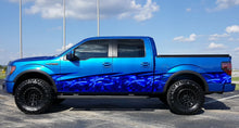 Load image into Gallery viewer, Dragons Car Vinyl, Ripped Metal Checkered Vinyl Sticker, 3D Dragon Graphic Checkered Auto Wrap, Racing Flag Graphics