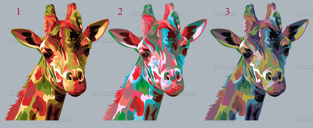 Giraffe Animal Wall decal, Giraffe Animal Wall sticker, modern art, stickers for boys bedroom Multi Color AN-212