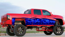 Load image into Gallery viewer, Dragons Car Vinyl, Ripped Metal Checkered Vinyl Sticker, 3D Dragon Graphic Checkered Auto Wrap, Racing Flag Graphics