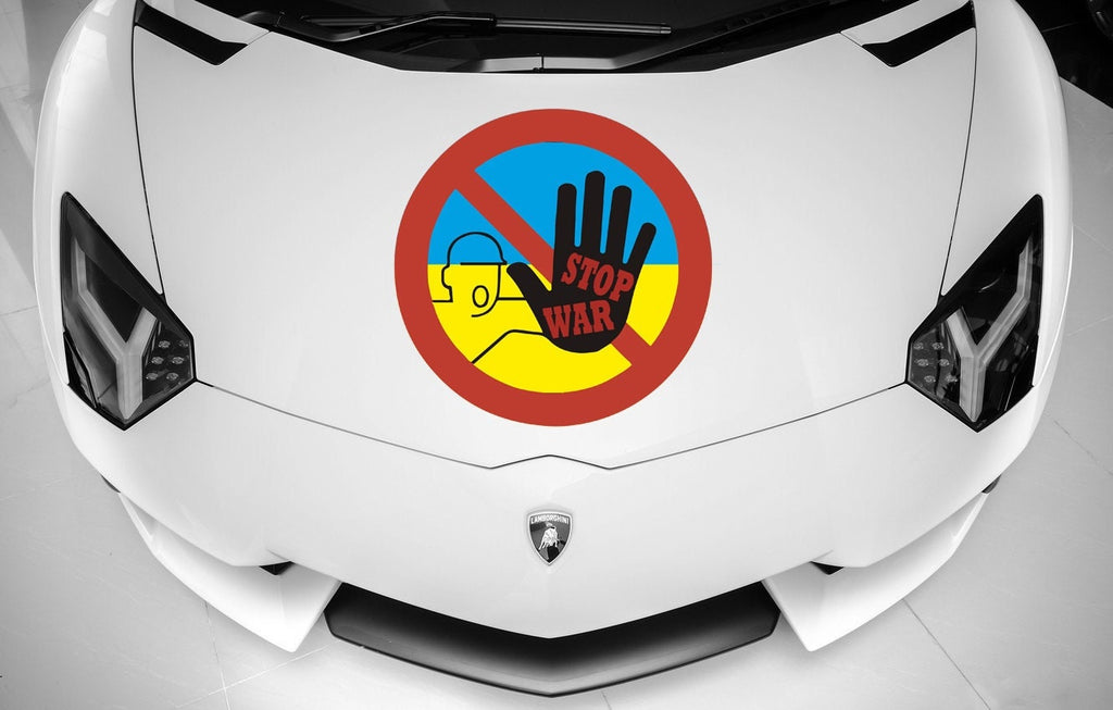 Stand for Ukraine Car Vinyl, Car Vinyl Decal Pray for Ukraine, Support Ukraine Decal, Stop War Car Sticker, No War Car Decal