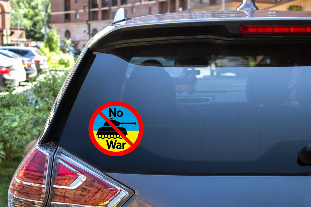 Stop War Car Decal, Stand for Ukraine Car Vinyl, Pray for Ukraine Car Vinyl Sticker, No War Car Decal, Support Ukraine Stickers