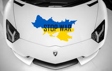 Load image into Gallery viewer, Stop War Car Decal, Car Vinyl Decal Pray for Ukraine, Stand for Ukraine Car Vinyl, No War Car Decal, Support Ukraine Stickers