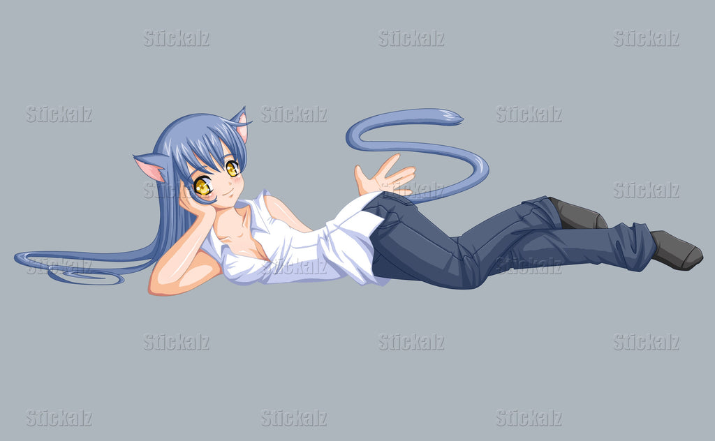 Sexy Anime Stickers, Manga Theme Side Car Wrap, Full Color Car Vinyl Design, Vinyl Decal, Large Vehicle Graphics Wrap