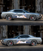 Load image into Gallery viewer, Sexy Anime Stickers, Manga Theme Side Car Wrap, Full Color Car Vinyl Design, Vinyl Decal, Large Vehicle Graphics Wrap