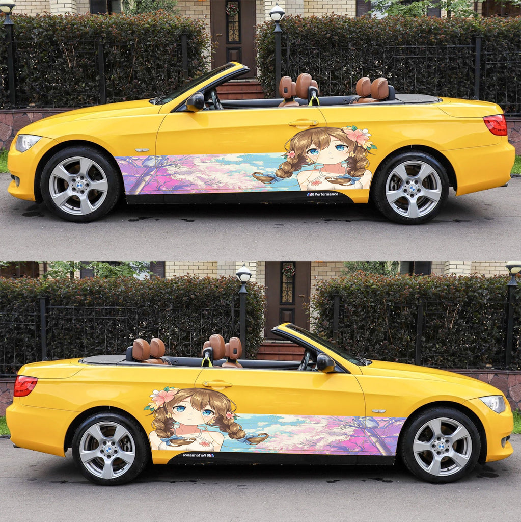 Anime Car Wrap Side, Anime Stickers, Manga Theme Side Car Wrap, One Piece Car Decal, Anime Car Vinyl Decal, One part mirrored
