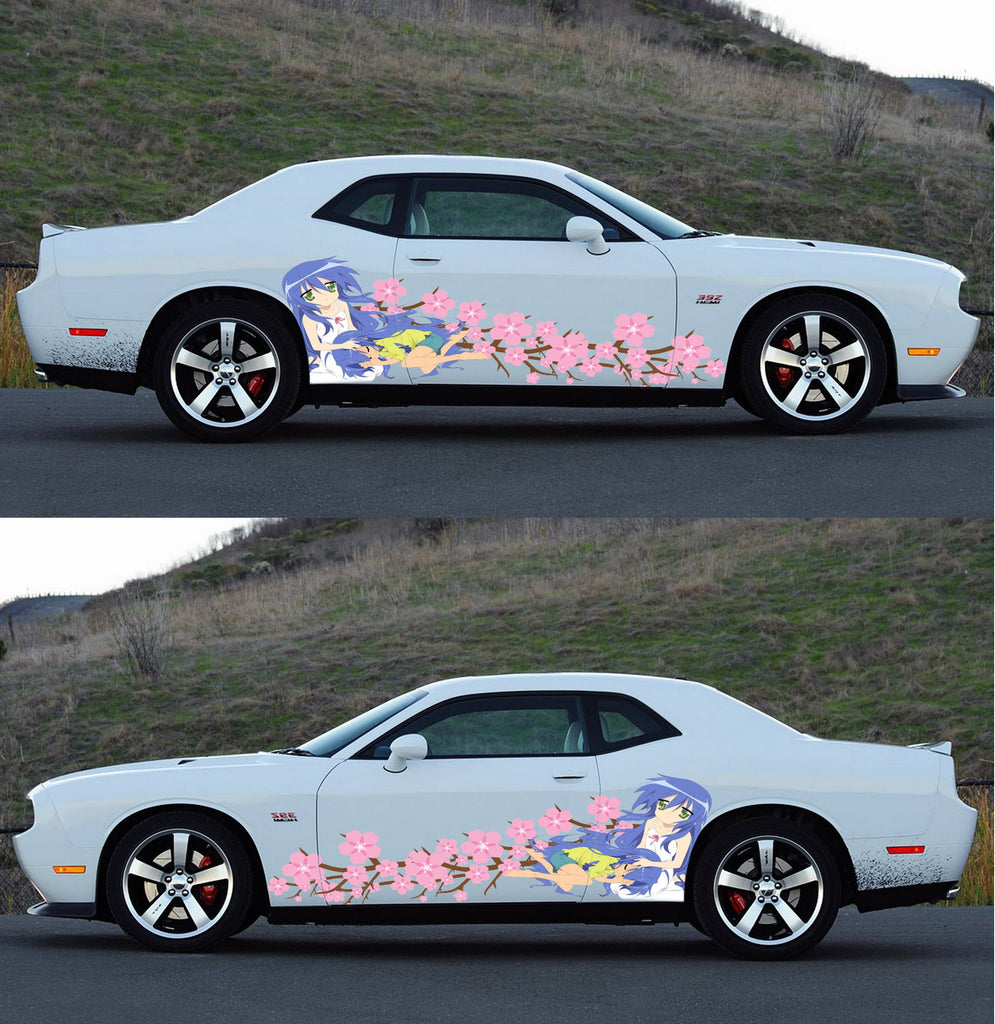 Anime Car Vinyl Decal – JDM Itasha Wrap for Hood, Door, or Side – Full Color Waifu Sticker for Drift Cars, Tuners, or Show Builds