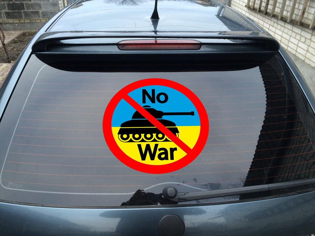Stop War Car Decal, Stand for Ukraine Car Vinyl, Pray for Ukraine Car Vinyl Sticker, No War Car Decal, Support Ukraine Stickers