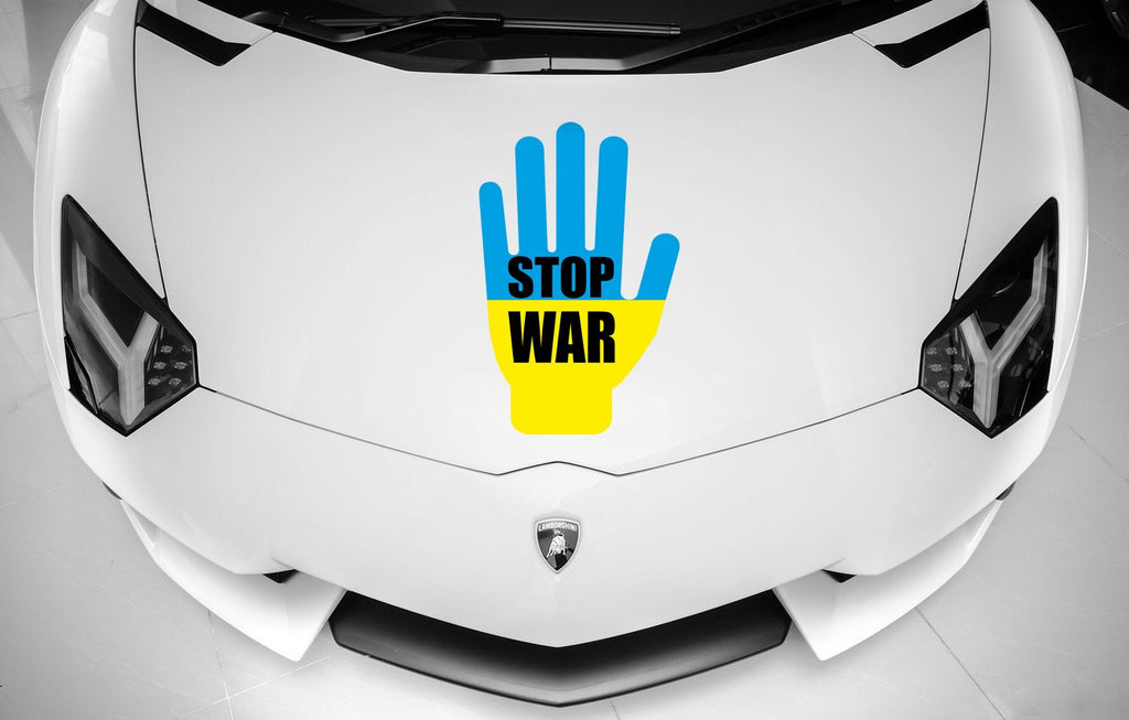 No War Car Decal, Support Ukraine Stickers, Stop War Car Decal, Stickers in support of Ukraine, Stand for Ukraine Car Vinyl