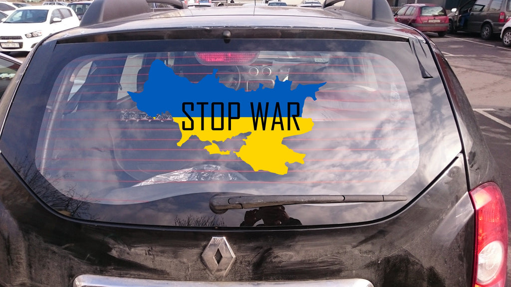 Stop War Car Decal, Car Vinyl Decal Pray for Ukraine, Stand for Ukraine Car Vinyl, No War Car Decal, Support Ukraine Stickers