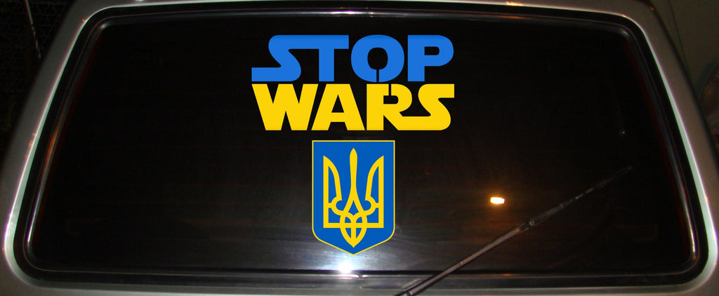 Stop War Car Decal, No War Decals, Support Ukraine Stickers, Stand for Ukraine Car Vinyl Decal, Pray for Ukraine Car Vinyl Stickers