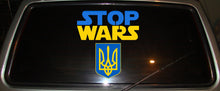 Load image into Gallery viewer, Stop War Car Decal, No War Decals, Support Ukraine Stickers, Stand for Ukraine Car Vinyl Decal, Pray for Ukraine Car Vinyl Stickers