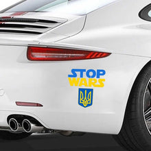 Load image into Gallery viewer, Stop War Car Decal, No War Decals, Support Ukraine Stickers, Stand for Ukraine Car Vinyl Decal, Pray for Ukraine Car Vinyl Stickers