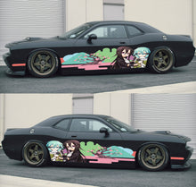 Load image into Gallery viewer, Anime Girls Sticker, Sakura Cherry Blossom Livery, Japanese Anime Vehicle Livery, Large Vehicle Graphics, Japanese Side Car Decal