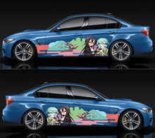 Load image into Gallery viewer, Anime Girls Sticker, Sakura Cherry Blossom Livery, Japanese Anime Vehicle Livery, Large Vehicle Graphics, Japanese Side Car Decal