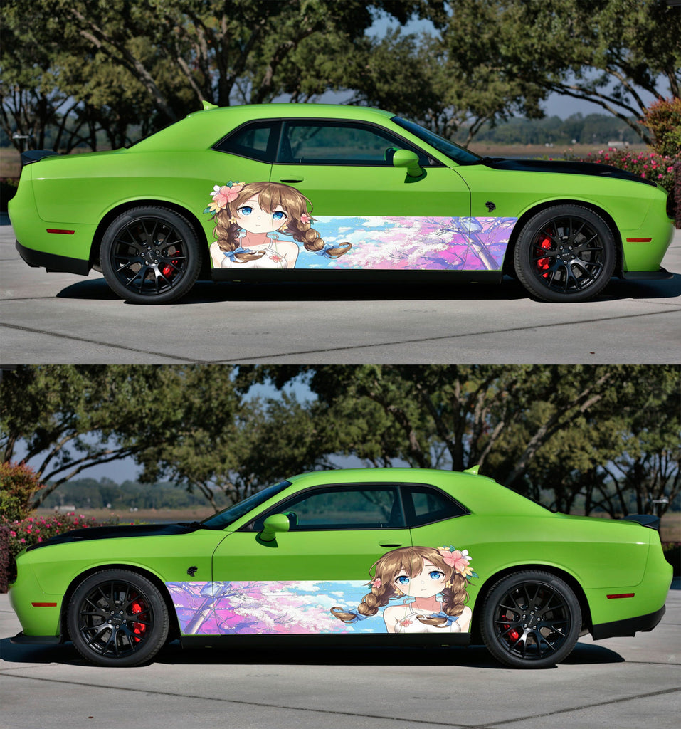 Anime Car Wrap Side, Anime Stickers, Manga Theme Side Car Wrap, One Piece Car Decal, Anime Car Vinyl Decal, One part mirrored