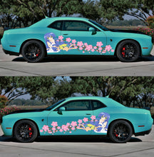Load image into Gallery viewer, Anime Car Vinyl Decal – JDM Itasha Wrap for Hood, Door, or Side – Full Color Waifu Sticker for Drift Cars, Tuners, or Show Builds
