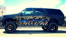 Load image into Gallery viewer, Tribal Racing Flag car Vinyl decor, Full Color Car Side Graphics, truck Vinyl Checkered Flag jeep Side Graphics, Decal