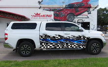 Load image into Gallery viewer, Car Vinyl Flag, jeep Side Tribal Checkered flag, Vinyl Racing Ripped Metal wrap Graphics Decal, Wrap Tribal Checkered
