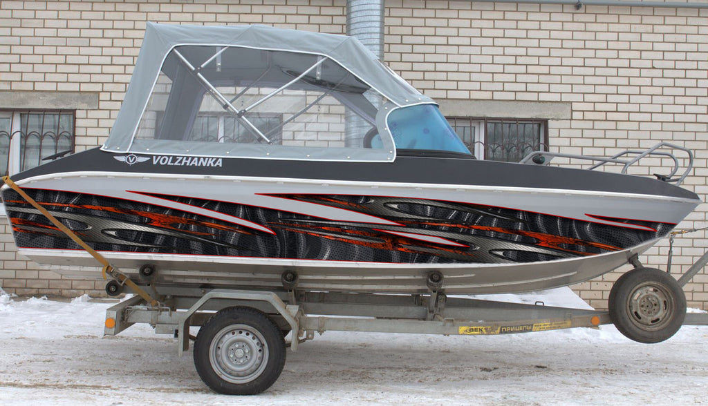 3D Dragons Tribal Ripped Metal Car Vinyl, Dragons Boat Wrap, Watercraft Vinyl, Tribal Flames Decals, Ranger Boat Decals and Stickers