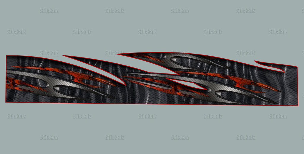 Auto vinyl decal, 3D Tribal Car Sticker Wrap Ripped Metal, Full Color Car Vinyl Design, Sword Car Wrap, Tribal Sword street racing graphic